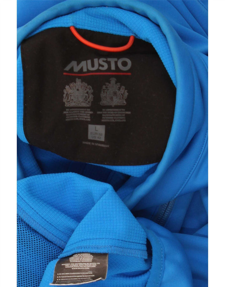 Musto Mens Tracksuit Top Jacket Large Blue Polyester