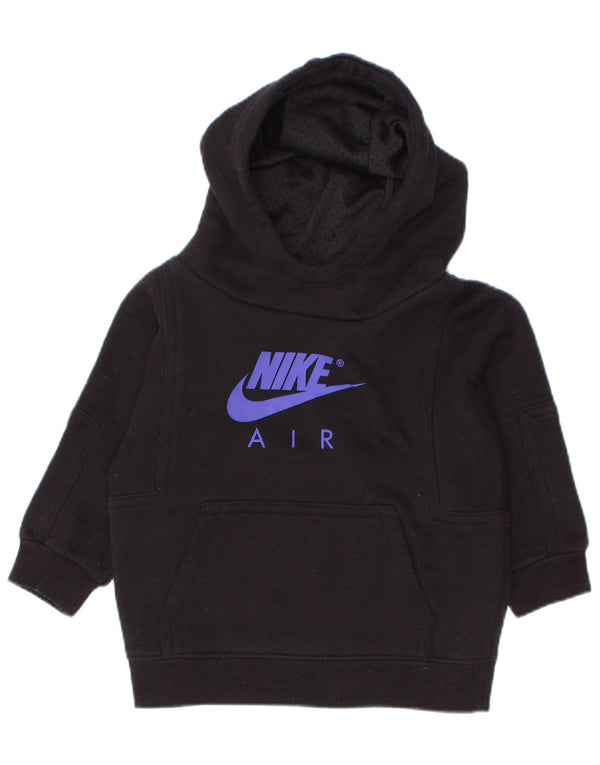 Nike Baby Boys Graphic Hoodie Jumper 12-18 Months Black Cotton