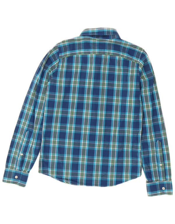 Hollister Mens Shirt Small Blue Plaid Cotton