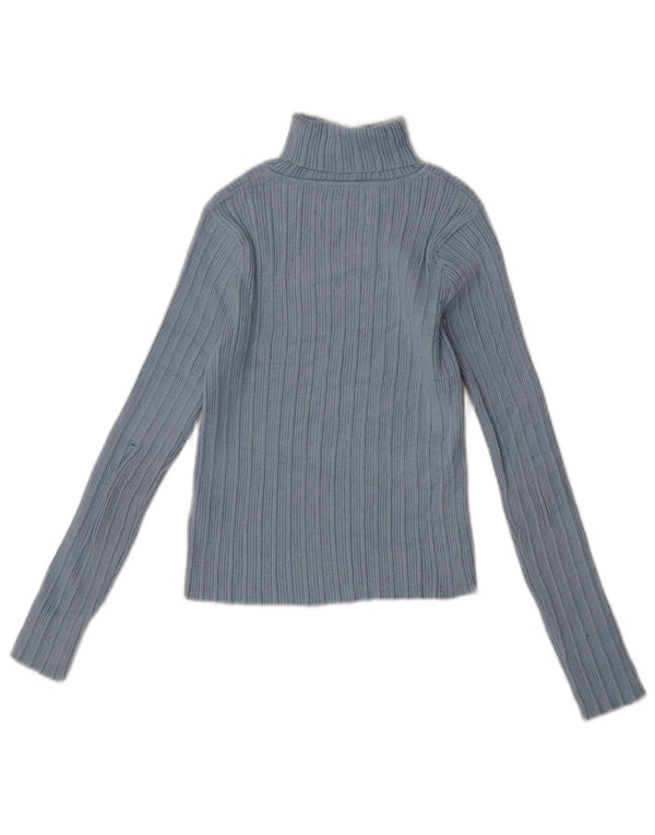 Zara Girls Roll Neck Jumper Sweater 11-12 Years Blue Viscose