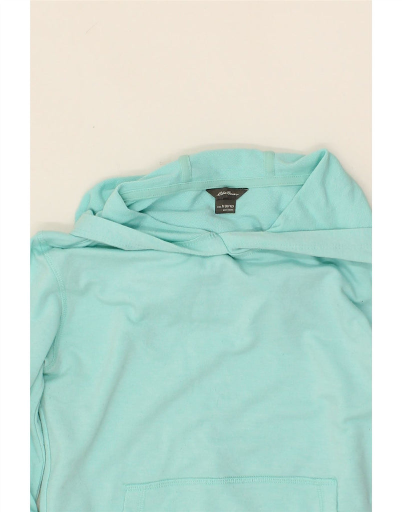 EDDIE BAUER Girls Hoodie Jumper 10-11 Years Medium Turquoise Polyester Vintage Eddie Bauer and Second-Hand Eddie Bauer from Messina Hembry 