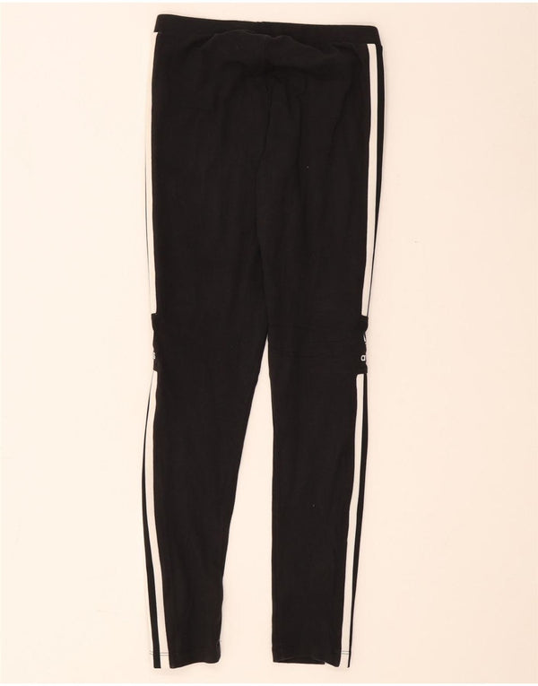 Adidas Womens Leggings UK 10 Small Black Cotton