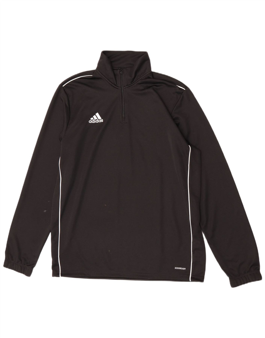 Adidas Mens Aeroready Zip Neck Pullover Tracksuit Top Large Black Polyester