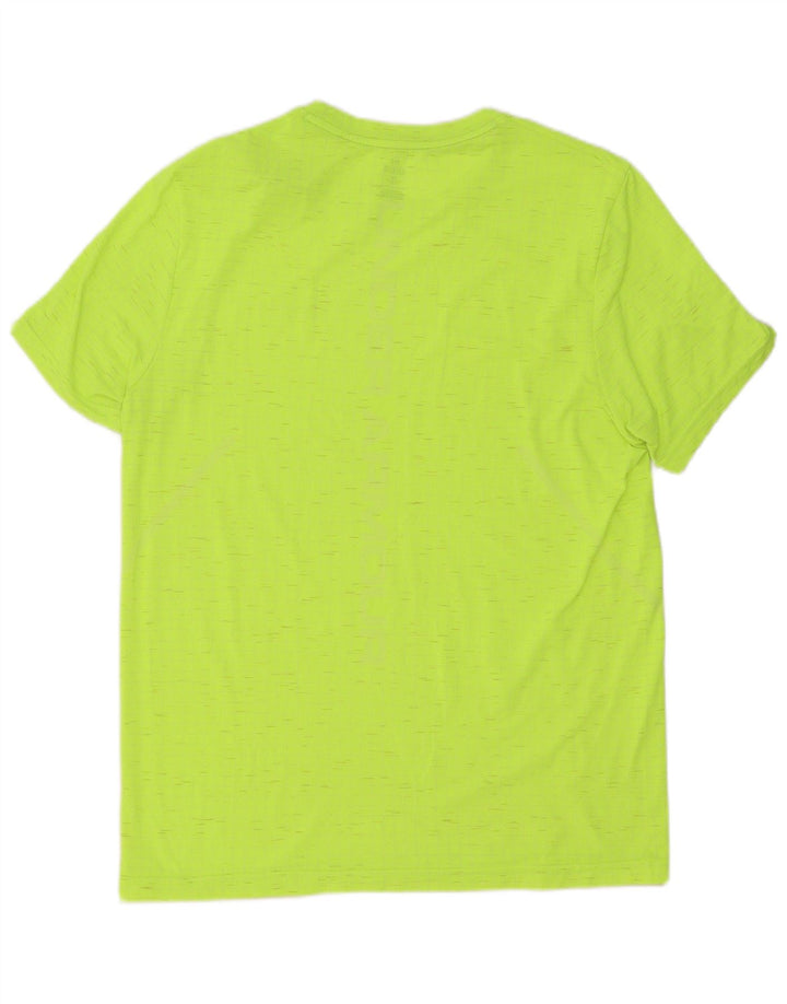Under Armour Mens Fitted T-Shirt Top Large Yellow Flecked