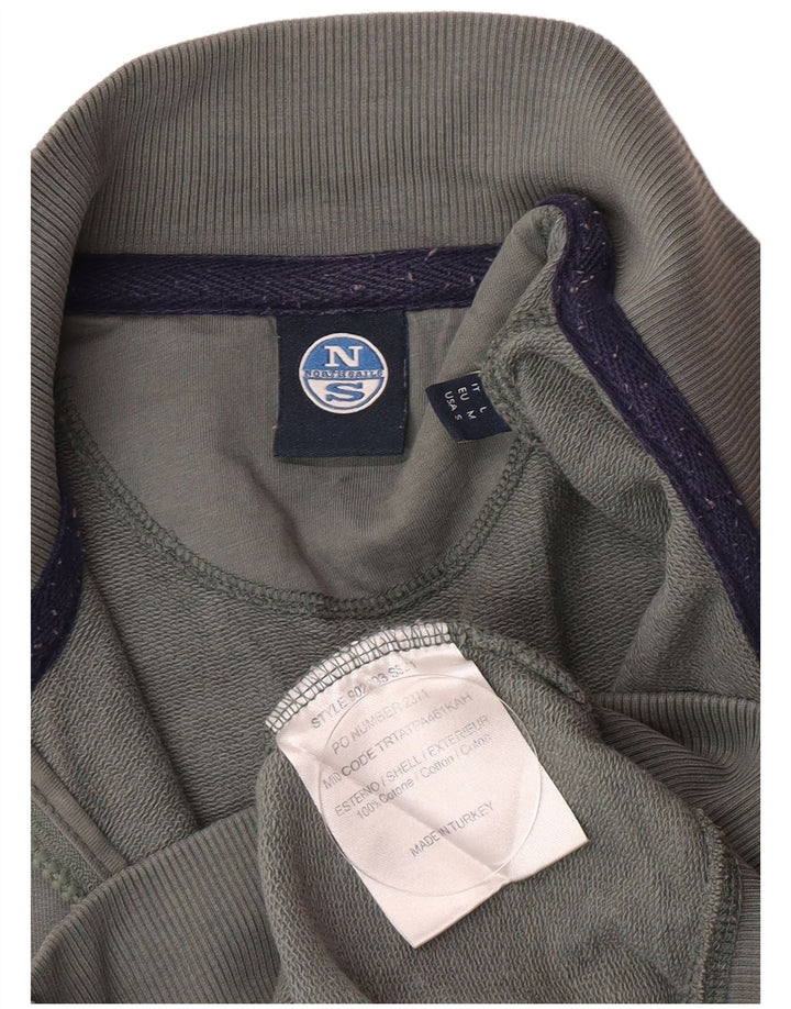 North Sails Mens Graphic Tracksuit Top Jacket Medium Green Cotton