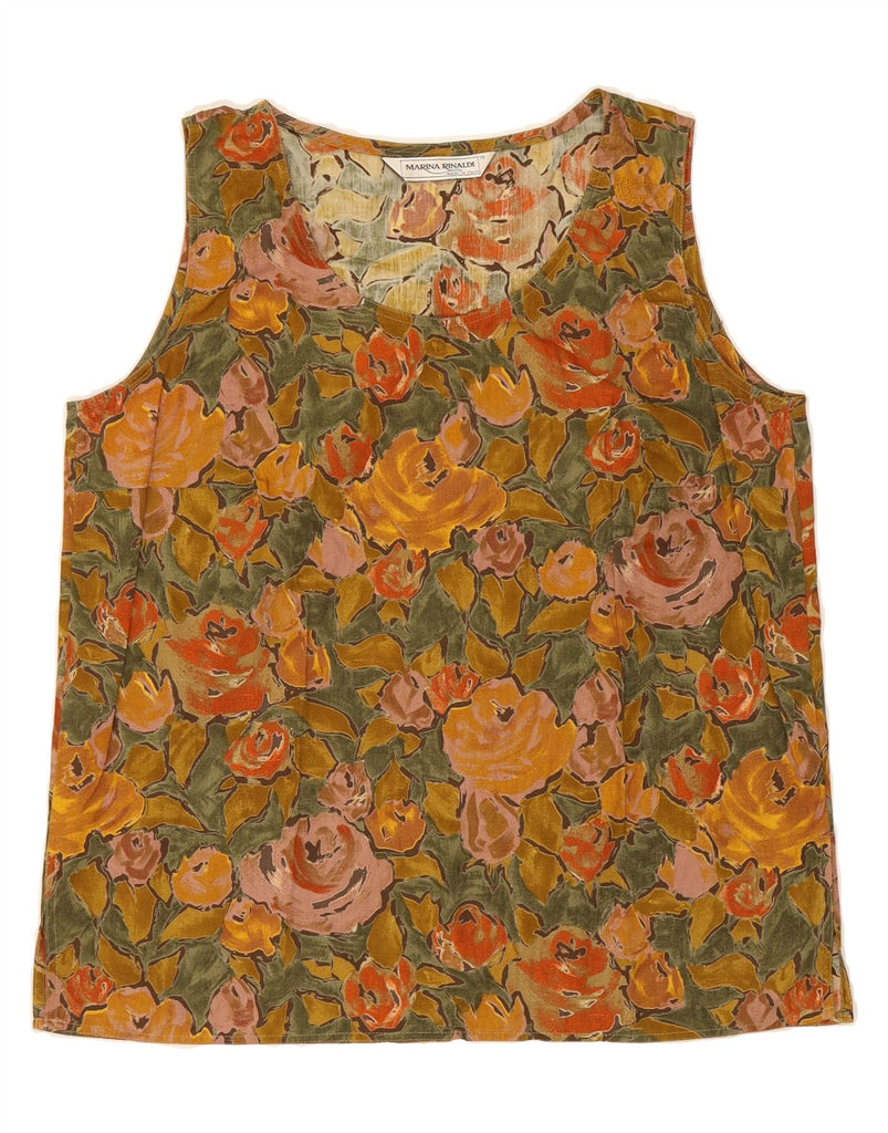 MARINA RINALDI Womens Oversized Blouse Top Size 19 Small Multicoloured Vintage Marina Rinaldi and Second-Hand Marina Rinaldi from Messina Hembry 