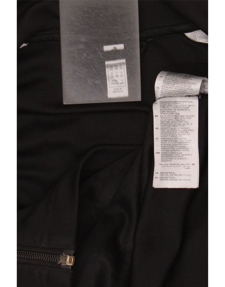 Adidas Mens Aeroready Graphic Tracksuit Top Jacket 2XL Black Polyester