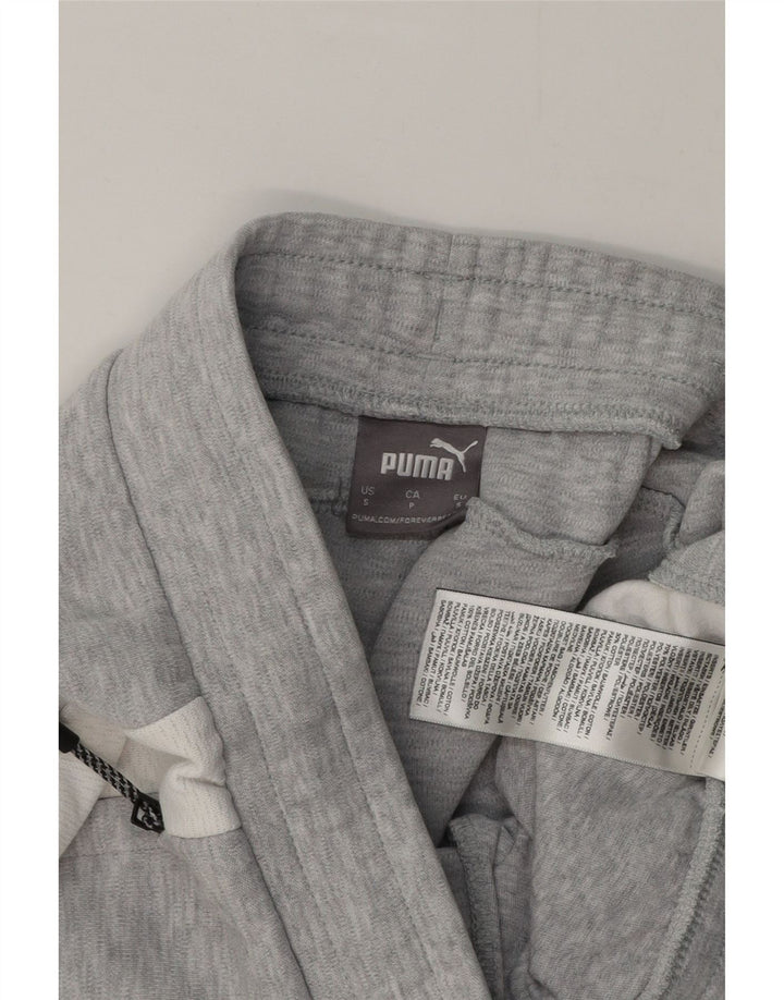 Puma Mens Tracksuit Trousers Small  Grey Colourblock Cotton