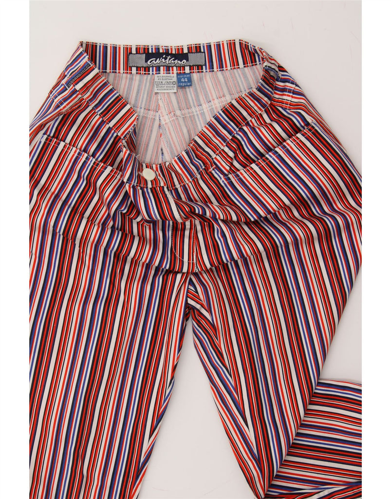 AVITANO Womens Capri Trousers IT 44 Medium W32 L20 Multicoloured Striped Vintage Avitano and Second-Hand Avitano from Messina Hembry 