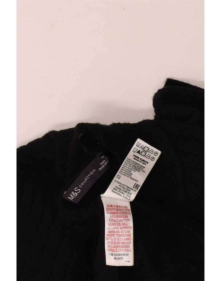 Marks & Spencer Womens Turtle Neck Jumper Sweater UK 14 Medium Black
