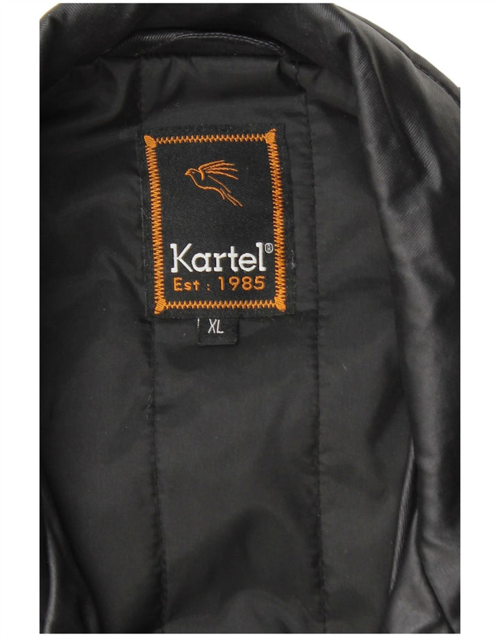 Kartel Mens Utility Jacket UK 42 XL Black Cotton