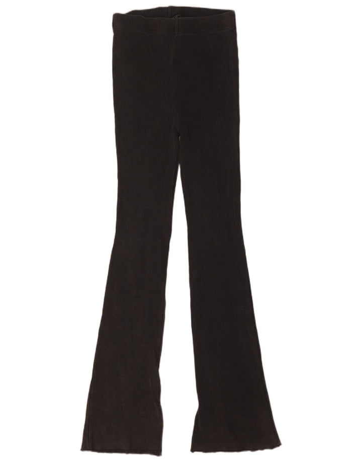 Zara Womens Flare Leggings UK 8 Small  Grey Cotton