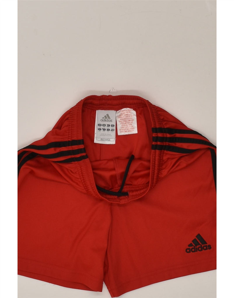 ADIDAS Boys Sport Shorts 9-10 Years Red Polyester | Vintage Adidas | Thrift | Second-Hand Adidas | Used Clothing | Messina Hembry 