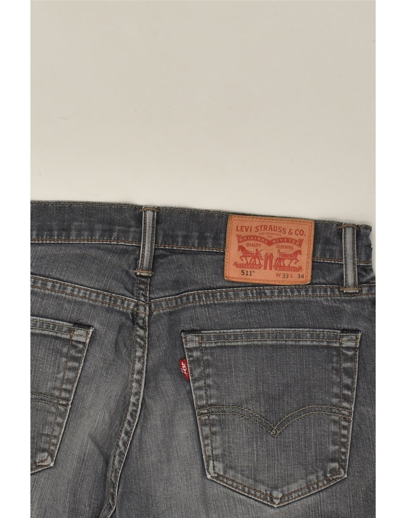 LEVI'S Mens 511 Slim Jeans W33 L34 Grey Cotton | Vintage Levi's | Thrift | Second-Hand Levi's | Used Clothing | Messina Hembry 