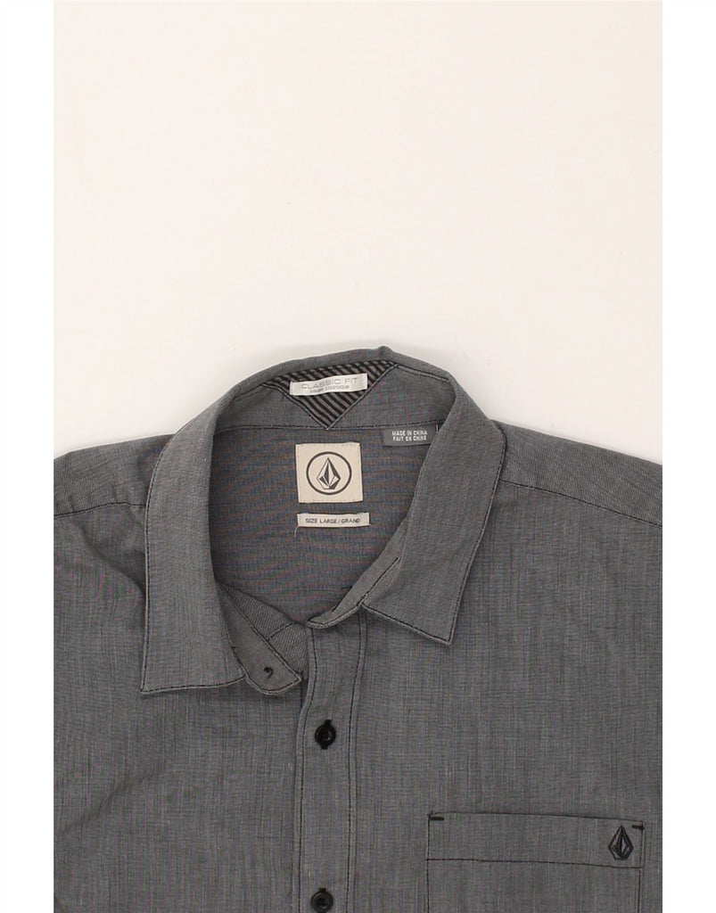 VOLCOM Mens Classic Fit Shirt Large Grey Cotton | Vintage Volcom | Thrift | Second-Hand Volcom | Used Clothing | Messina Hembry 
