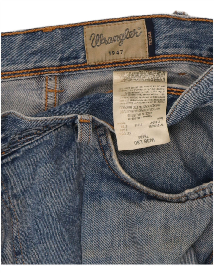 Wrangler Mens Texas Straight Jeans W38 L30 Blue Cotton