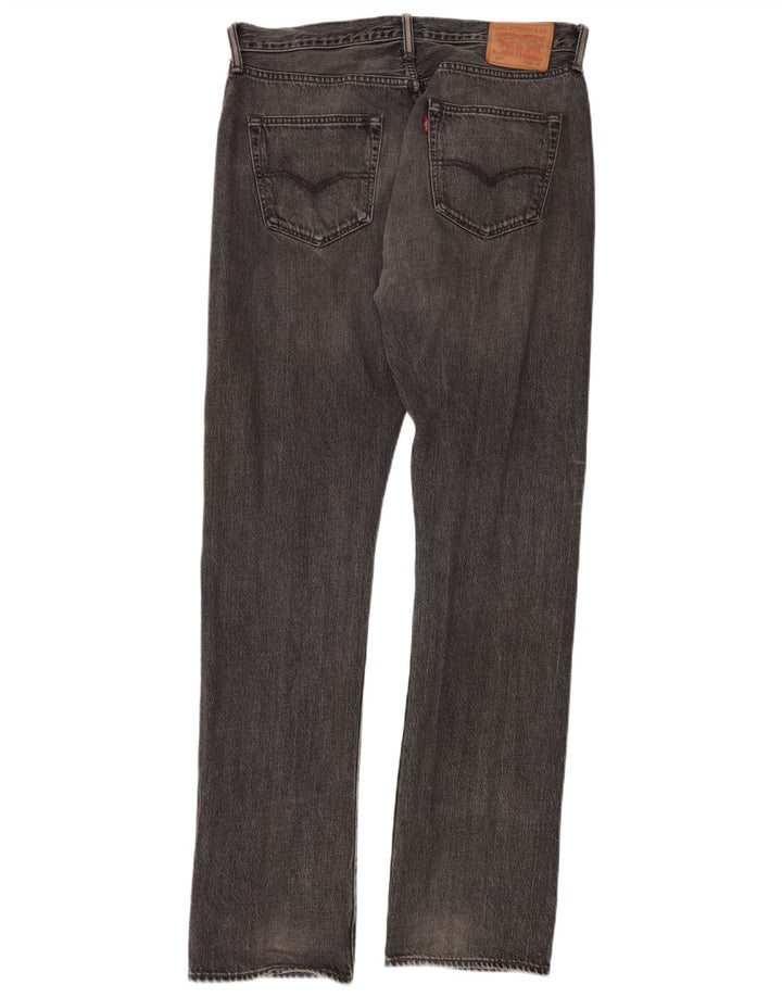Levi's Mens 501 Straight Jeans W34 L36 Black
