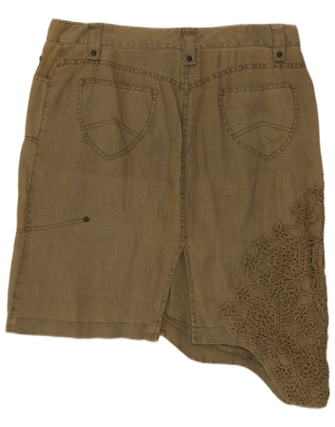 Marlboro Classics Womens Asymmetrical Skirt EU 46 XL W34  Khaki