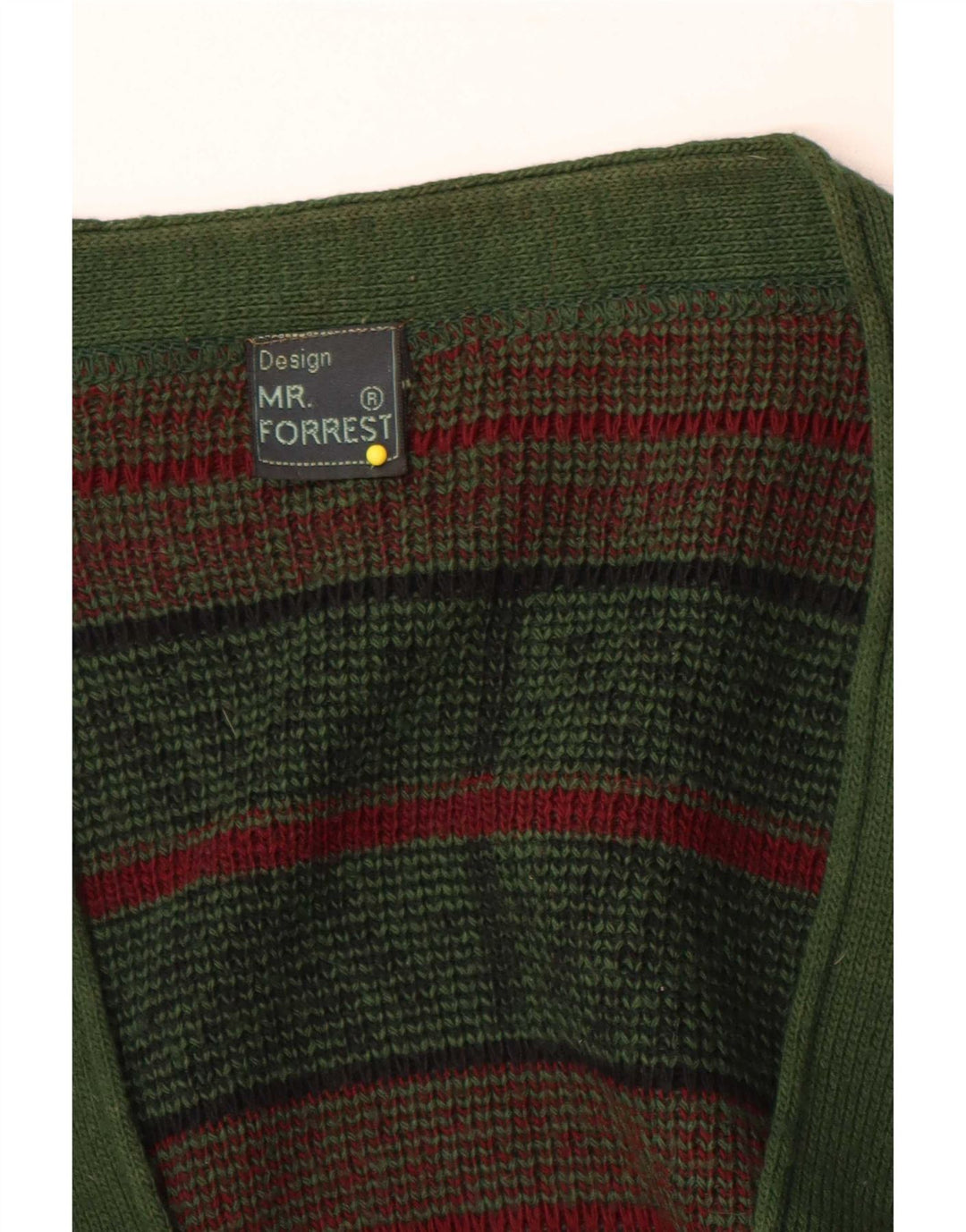 Mr. Forrest Mens Cardigan Sweater XL Green Geometric