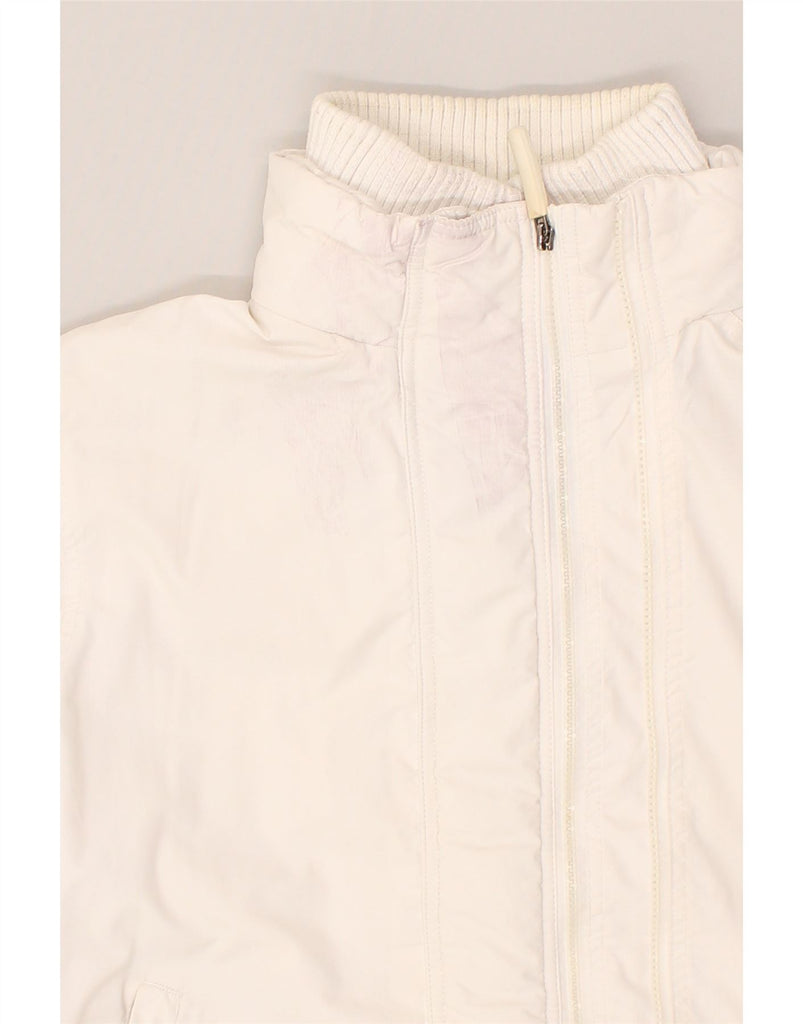 SUPERDRY Womens Windbreaker Jacket UK 18 XL Off White Nylon | Vintage Superdry | Thrift | Second-Hand Superdry | Used Clothing | Messina Hembry 