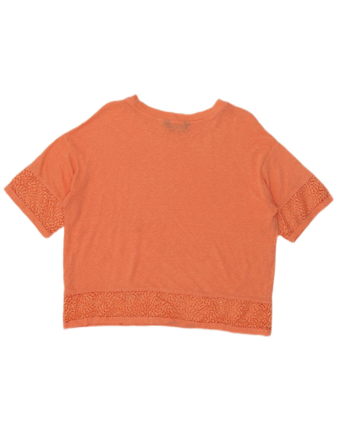 Marks & Spencer Womens Crop Oversized T-Shirt Top UK 10 Small  Orange