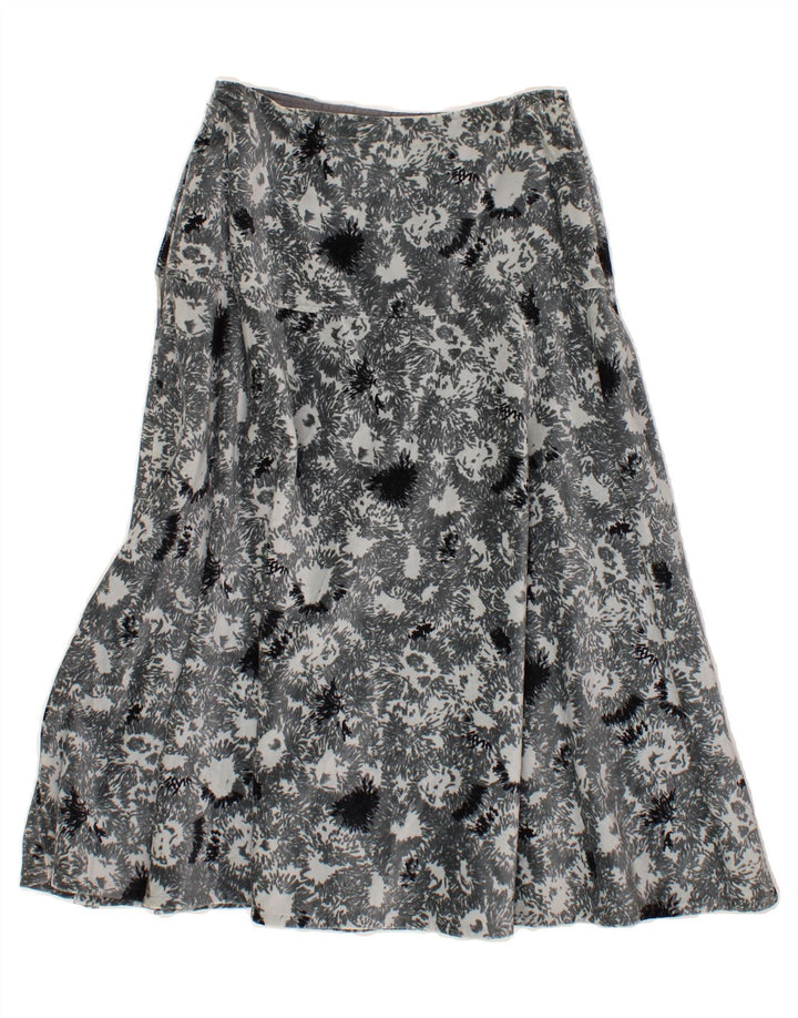 TRUSSARDI Womens Abstract Pattern A-Line Skirt IT 44 Medium W26  Grey Vintage Trussardi and Second-Hand Trussardi from Messina Hembry 