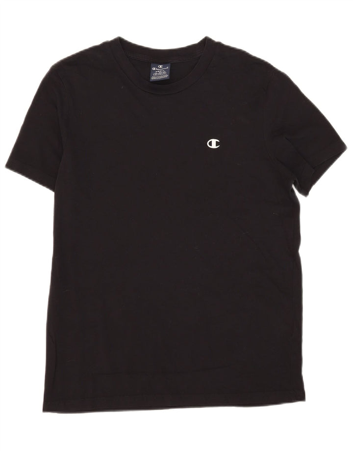 Champion Mens T-Shirt Top Small Black Cotton