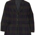 Vintage Womens 3 Button Blazer Jacket UK 14 Medium Multicoloured Check