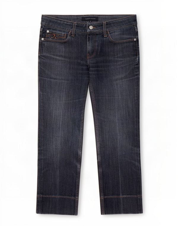 Tommy Hilfiger Womens Cropped Jeans W30 L23 Navy Blue Cotton