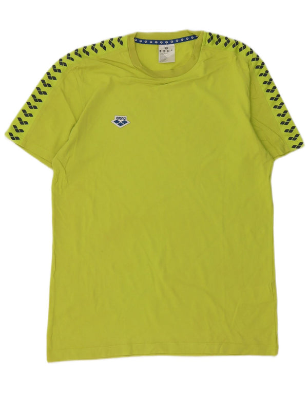 Arena Mens Graphic T-Shirt Top Large Green Cotton