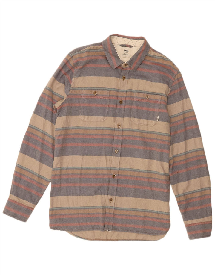 Vans Mens Flannel Shirt Medium Multicoloured Striped Cotton