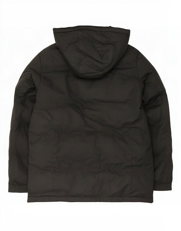 Mountain Warehouse Mens Hooded Padded Jacket UK 38 Medium Black Polyester