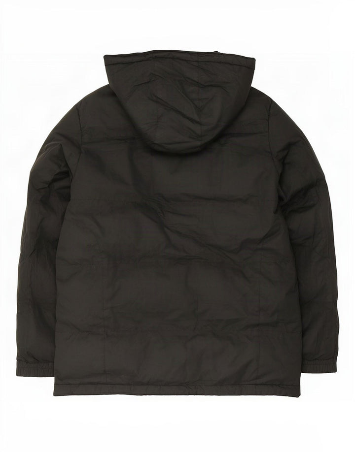 Mountain Warehouse Mens Hooded Padded Jacket UK 38 Medium Black Polyester