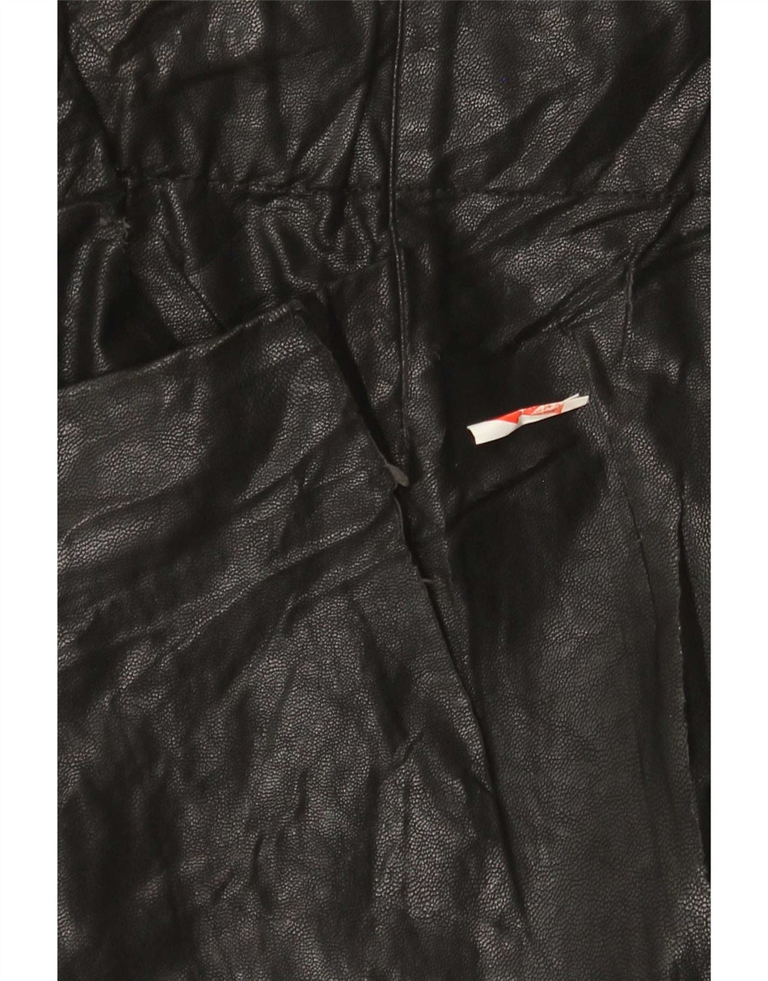 Zara Womens Faux Leather Mini Skirt Small W26 Black Polyurethane