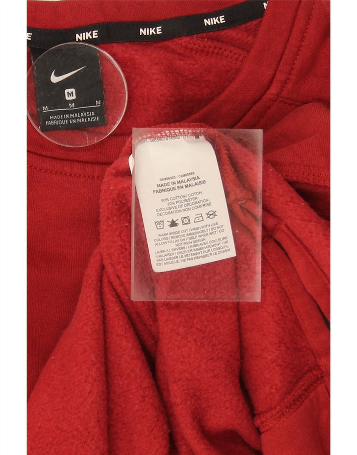 NIKE Womens Oversized Sweatshirt Jumper UK 14 Medium Red Colourblock Vintage Nike and Second-Hand Nike from Messina Hembry 