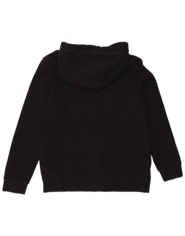 Superdry Womens Oversized Zip Hoodie Sweater UK 10 Small Black Cotton