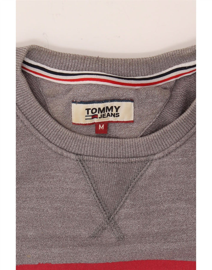 TOMMY HILFIGER Mens Graphic Sweatshirt Jumper Medium Grey Cotton Vintage Tommy Hilfiger and Second-Hand Tommy Hilfiger from Messina Hembry 