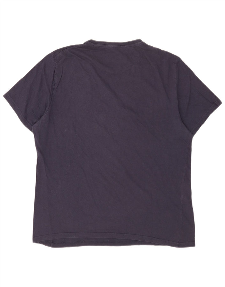 Ben Sherman Mens Graphic T-Shirt Top Large Navy Blue Cotton