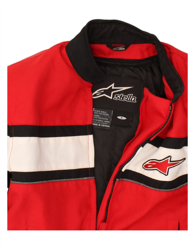 ALPINESTARS Mens Motorcycle Graphic Racer Jacket UK 36 Small Red | Vintage Alpinestars | Thrift | Second-Hand Alpinestars | Used Clothing | Messina Hembry 