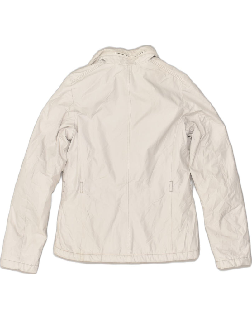 MARINA YACHTING Womens Utility Jacket UK 14 Large White Nylon | Vintage Marina Yachting | Thrift | Second-Hand Marina Yachting | Used Clothing | Messina Hembry 