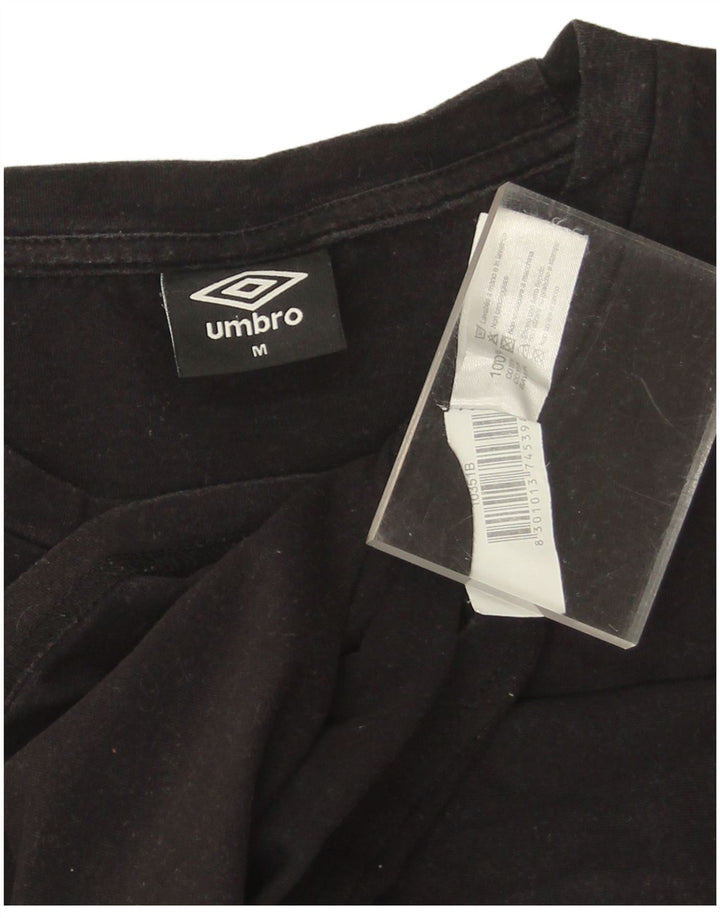 Umbro Mens Graphic T-Shirt Top Medium Black Cotton