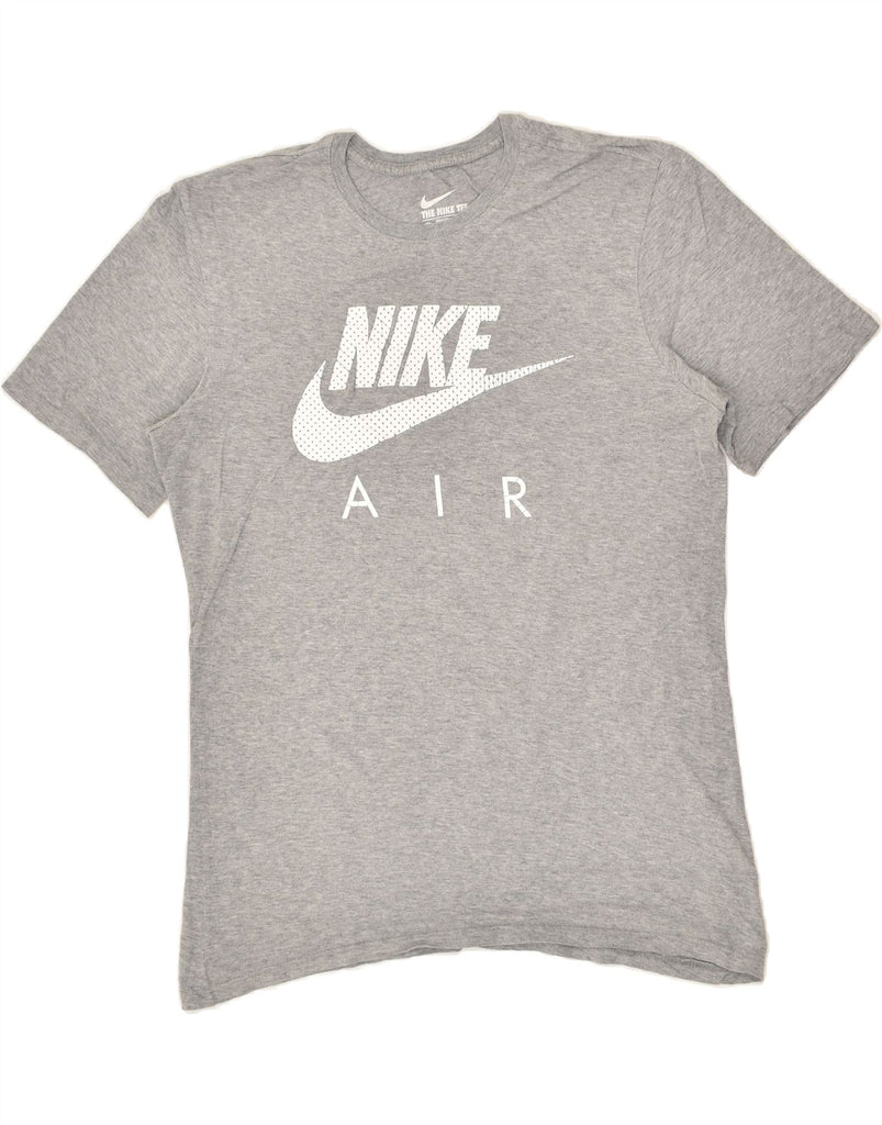 NIKE Mens Athletic Cut Graphic T-Shirt Top Medium Grey Cotton | Vintage Nike | Thrift | Second-Hand Nike | Used Clothing | Messina Hembry 