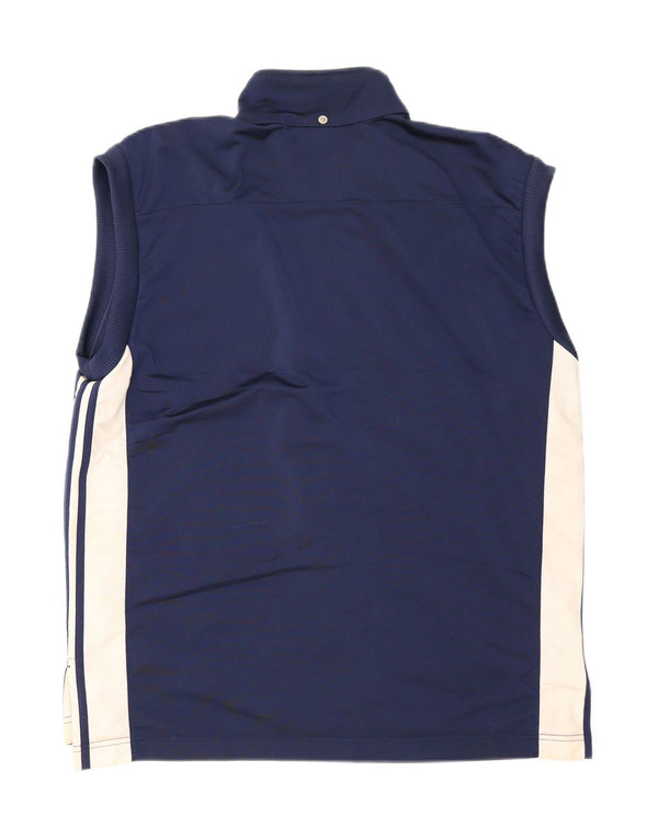 Adidas Mens Sleeveless Tracksuit Top Jacket UK 40/42 Medium Navy Blue