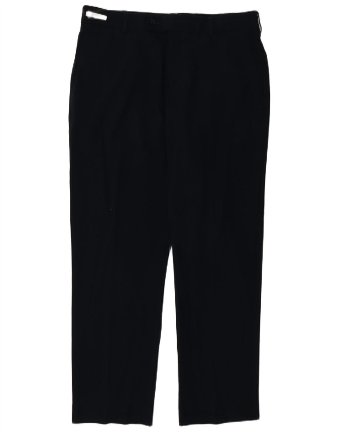 Farah Mens Straight Casual Trousers W34 L29 Navy Blue Polyester