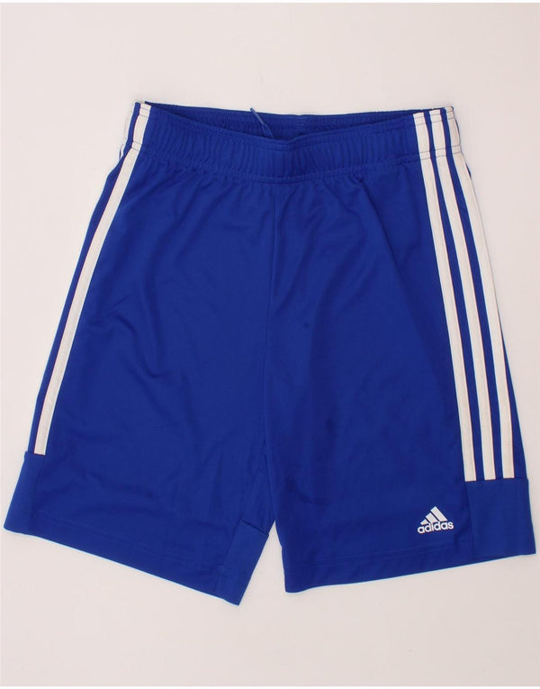 ADIDAS Boys Aeroready Sport Shorts 11-12 Years  Blue Polyester