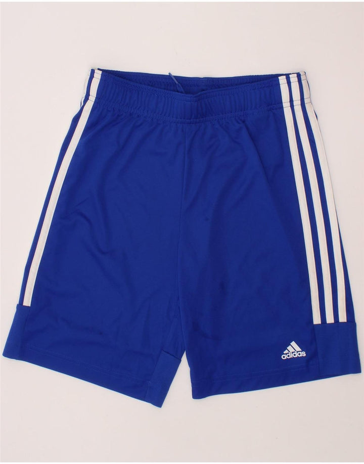 ADIDAS Boys Aeroready Sport Shorts 11-12 Years  Blue Polyester