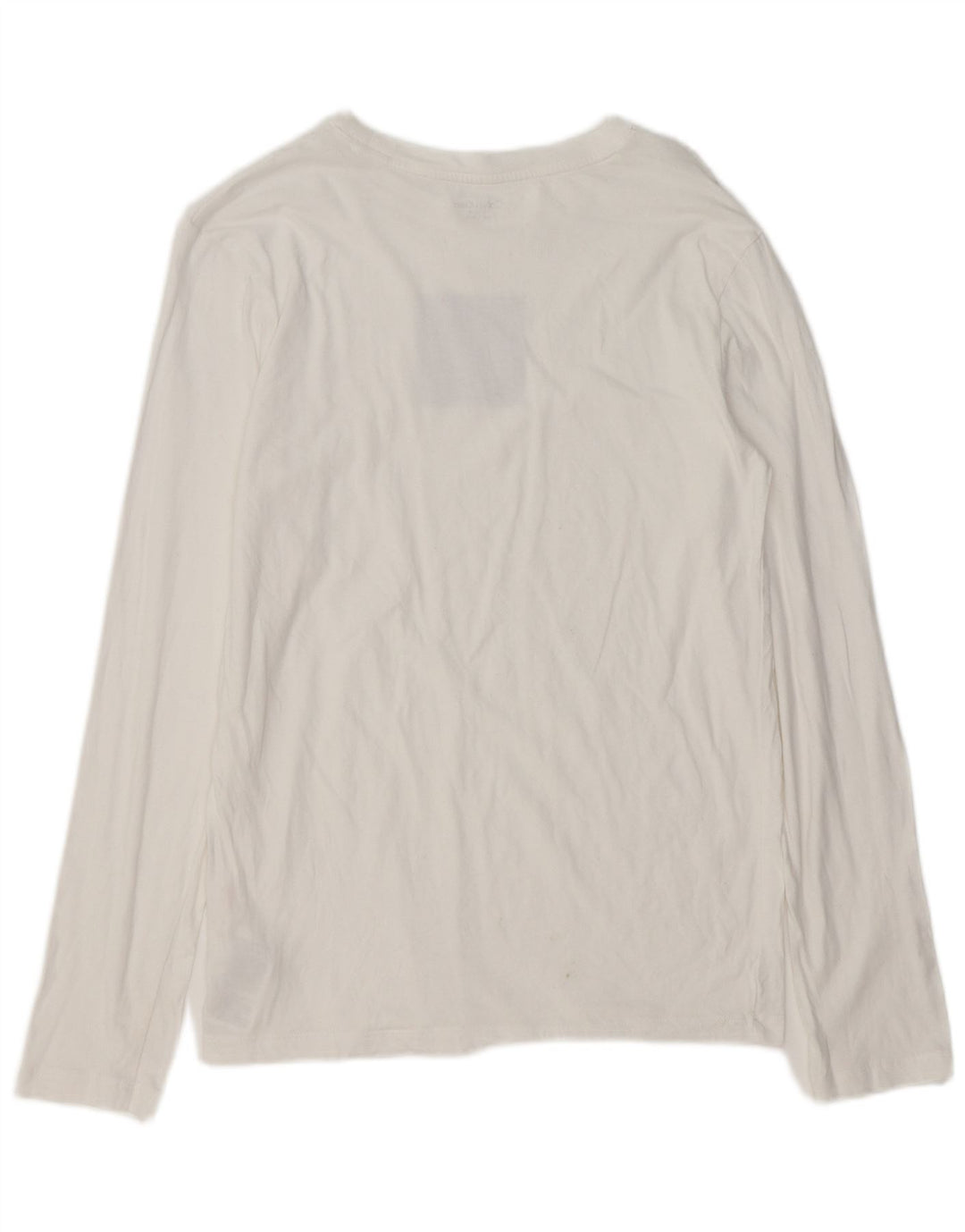 CALVIN KLEIN Boys Graphic Top Long Sleeve 14-15 Years White Cotton