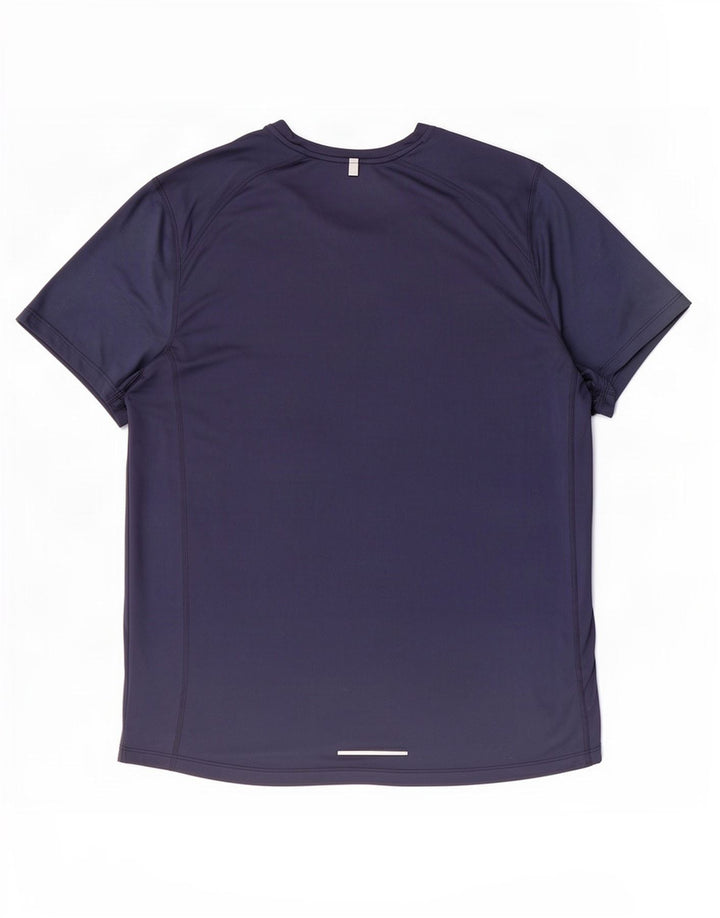Nike Mens Dri Fit T-Shirt Top XL Navy Blue Polyester