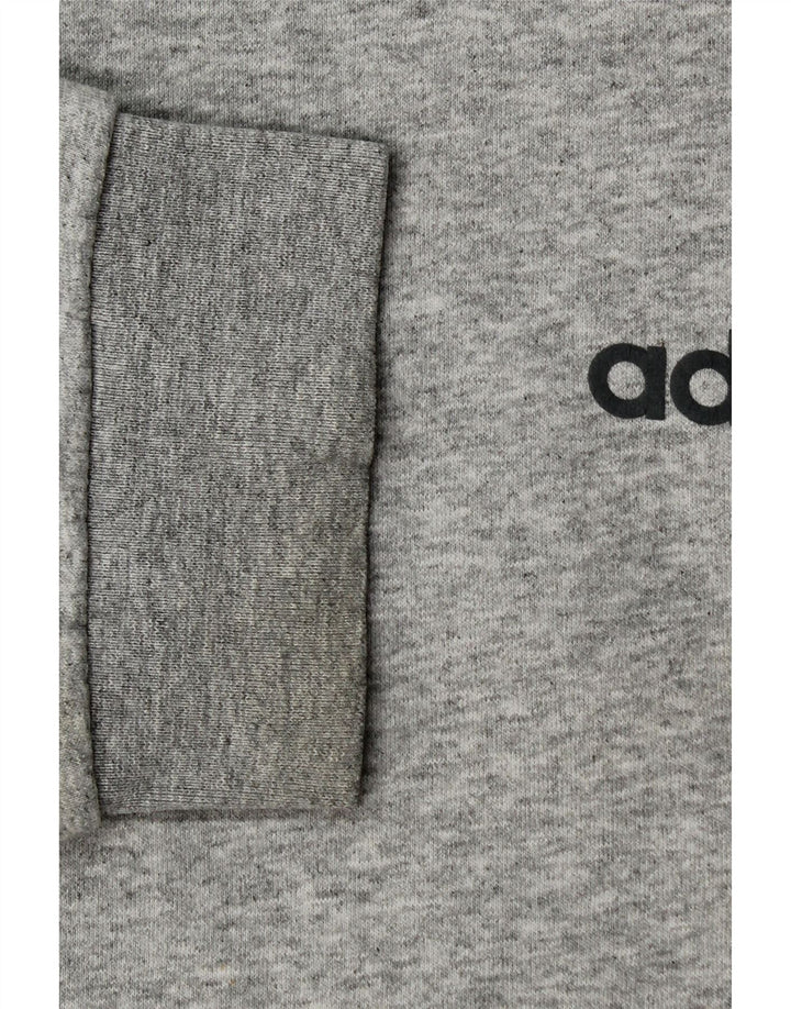 ADIDAS Mens Graphic Sweatshirt Jumper Large Grey Cotton