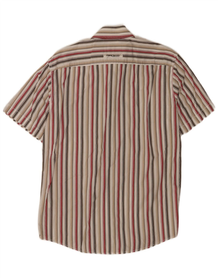 Camel Active Mens Short Sleeve Shirt Medium Multicoloured Striped